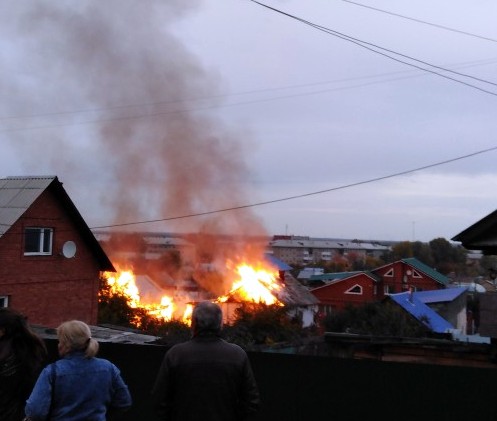 Пожар 19.09.2018 г. в доме на улице Чкалова