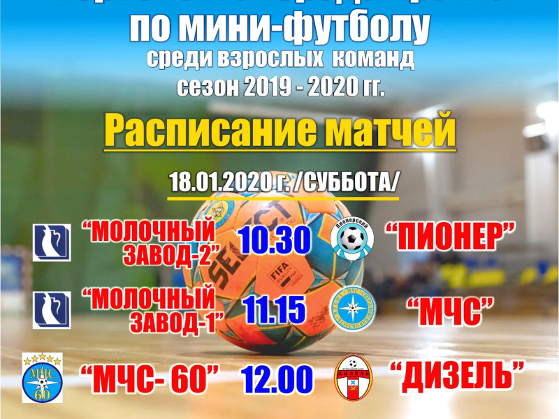 5 тур Первенства города Ирбита по мини-футболу среди взрослых команд сезон